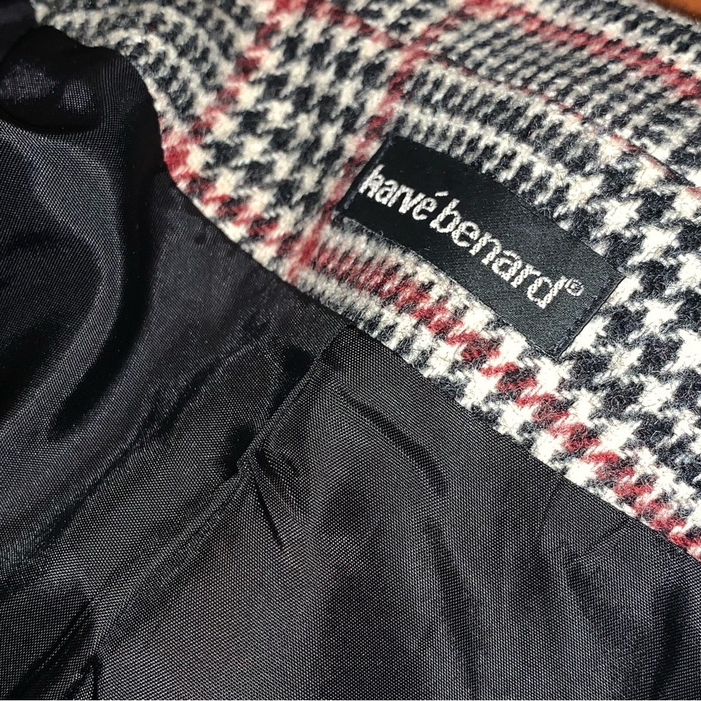 c l a s s i c :: Vintage Wool Houndstooth Blazer Double Breasted Plaid - Picture 8 of 12